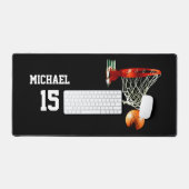 Basketball Ihr Name Schreibtischunterlage (Tastatur & Maus)