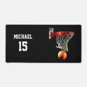 Basketball Ihr Name Schreibtischunterlage (Vorderseite)