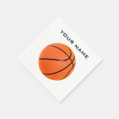 Basketball Ihr Name Serviette (Ecke)