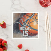 Basketball Ihr Name Serviette (Beispiel)