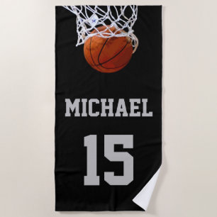 Basketball Ihr Name Strandtuch