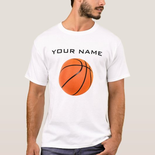 Basketball Ihr Name T-Shirt (Vorderseite)