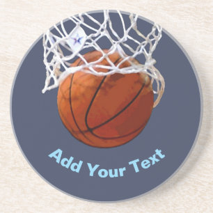 Basketball Ihr Name Text Nachricht Slogan Benutzer Getränkeuntersetzer