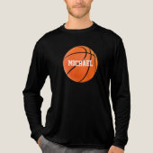 Basketball Ihr Name Tri-Blend Shirt (Vorderseite)