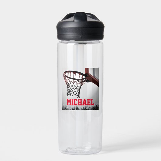 Basketball Ihr Name Trinkflasche (Vorderseite)