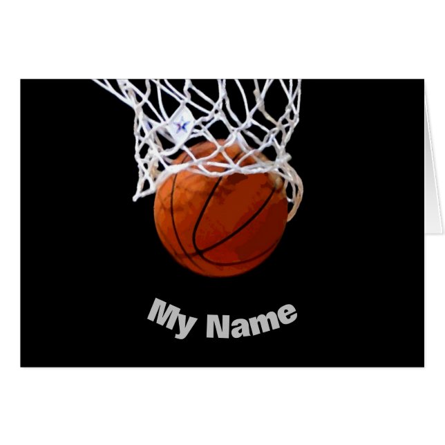 Basketball - Ihre Namenskarte (Vorderseite (Horizontal))
