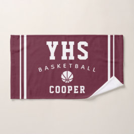 Basketball-Ikone, individueller Name & Schule, Tea Handtuch