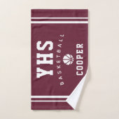 Basketball-Ikone, individueller Name & Schule, Tea Handtuch (Handtuch)