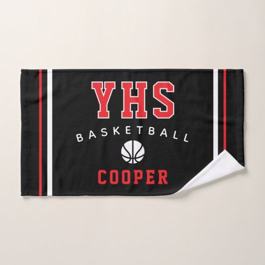 Basketball-Ikone, individueller Name & Schule, Tea Handtuch (Handtuch)