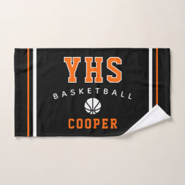 Basketball-Ikone, individueller Name & Schule, Tea Handtuch