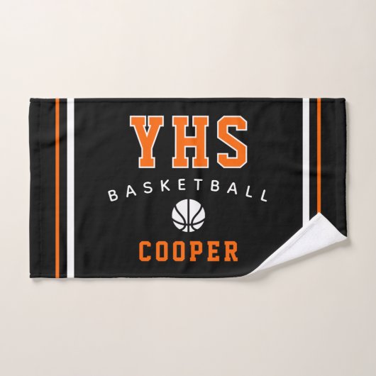 Basketball-Ikone, individueller Name & Schule, Tea Handtuch (Handtuch)