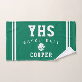 Basketball-Ikone, individueller Name & Schule, Tea Handtuch