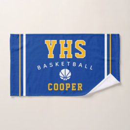 Basketball-Ikone, individueller Name & Schule, Tea Handtuch