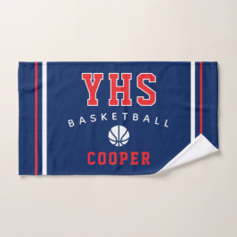 Basketball-Ikone, individueller Name & Schule, Tea Handtuch