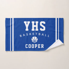 Basketball-Ikone, individueller Name & Schule, Tea Handtuch