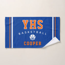 Basketball-Ikone, individueller Name & Schule, Tea Handtuch