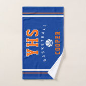Basketball-Ikone, individueller Name & Schule, Tea Handtuch (Handtuch)