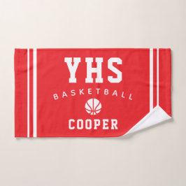 Basketball-Ikone, individueller Name & Schule, Tea Handtuch