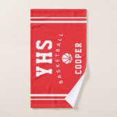 Basketball-Ikone, individueller Name & Schule, Tea Handtuch (Handtuch)