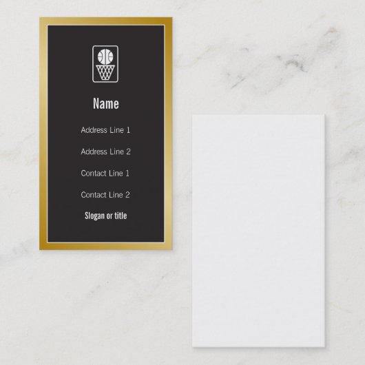 Basketball-Ikonen-Visitenkarte Visitenkarte (Vorne/Hinten)