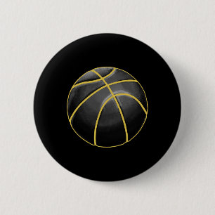 Basketball Illustration Black Gold Ball Design Str Button