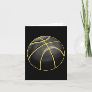 Basketball Illustration Black Gold Ball Design Str Karte