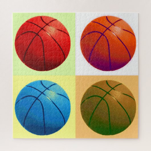 Basketball Illustration Malerei Pop Sport Puzzle (Vertikal)