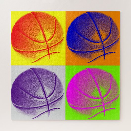 Basketball Illustration Malerei Pop Sport Puzzle (Horizontal)