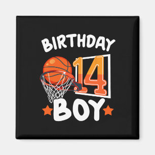 Basketball Im 14-jährigen 14. Geburtstag Junge Dek Magnet