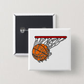 Basketball im Band Button (Vorne & Hinten)