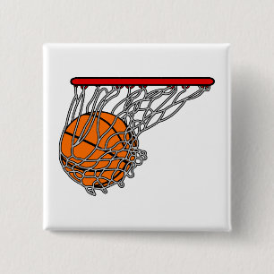 Basketball im Band Button