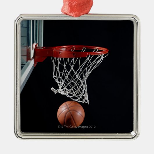 Basketball im Band Ornament Aus Metall (Vorne)