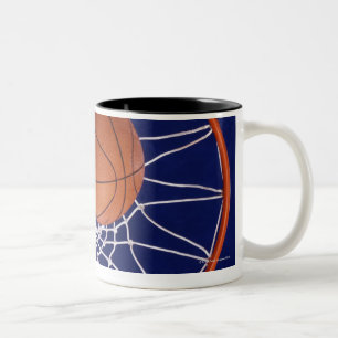 Basketball im Band Zweifarbige Tasse