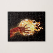 Basketball im Feuerrätsel mit Geschenkboxen Puzzle (Horizontal)