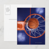Basketball im Hocker Postkarte (Vorne/Hinten)