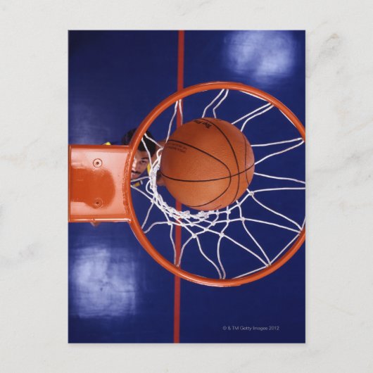 Basketball im Hocker Postkarte (Vorderseite)