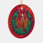 Basketball im Inneren des Weihnachtsschadens Keramikornament (Rechts)