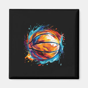 Basketball im Kunstdesign 1 Magnet