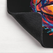 Basketball im Kunstdesign 1 Mousepad (Ecke)