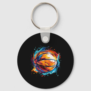Basketball im Kunstdesign 1 Schlüsselanhänger