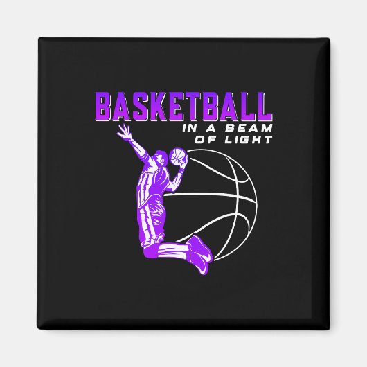 Basketball im Lichtstrahl Magnet (Vorne)