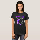 Basketball im Lichtstrahl T-Shirt (Vorne ganz)