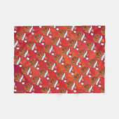 Basketball im Muster der Weihnachtsmannmütze Fleecedecke (Vorderseite (Horizontal))