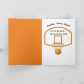 Basketball im Netz Dankeskarte (Innenseite)