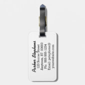 Basketball im Netz Gepäckanhänger (Rückseite vertikal)