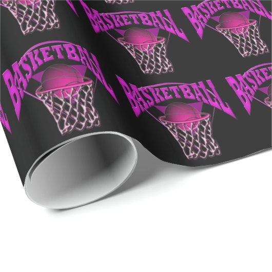 Basketball im Netz Geschenkpapier (Rolleneckpunkt)