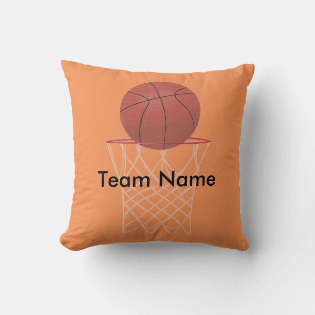 Basketball im Netz, Kissen (Vorderseite)