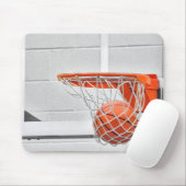 Basketball im Netz Mousepad (Mit Mouse)