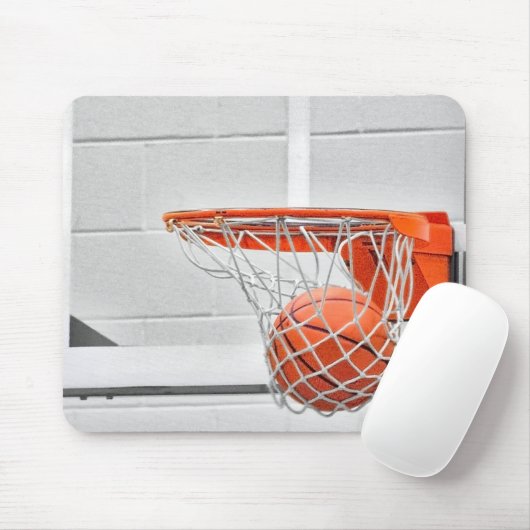 Basketball im Netz Mousepad (Mit Mouse)