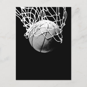 Basketball im Schatten Verschließen vertikaler Pos Postkarte